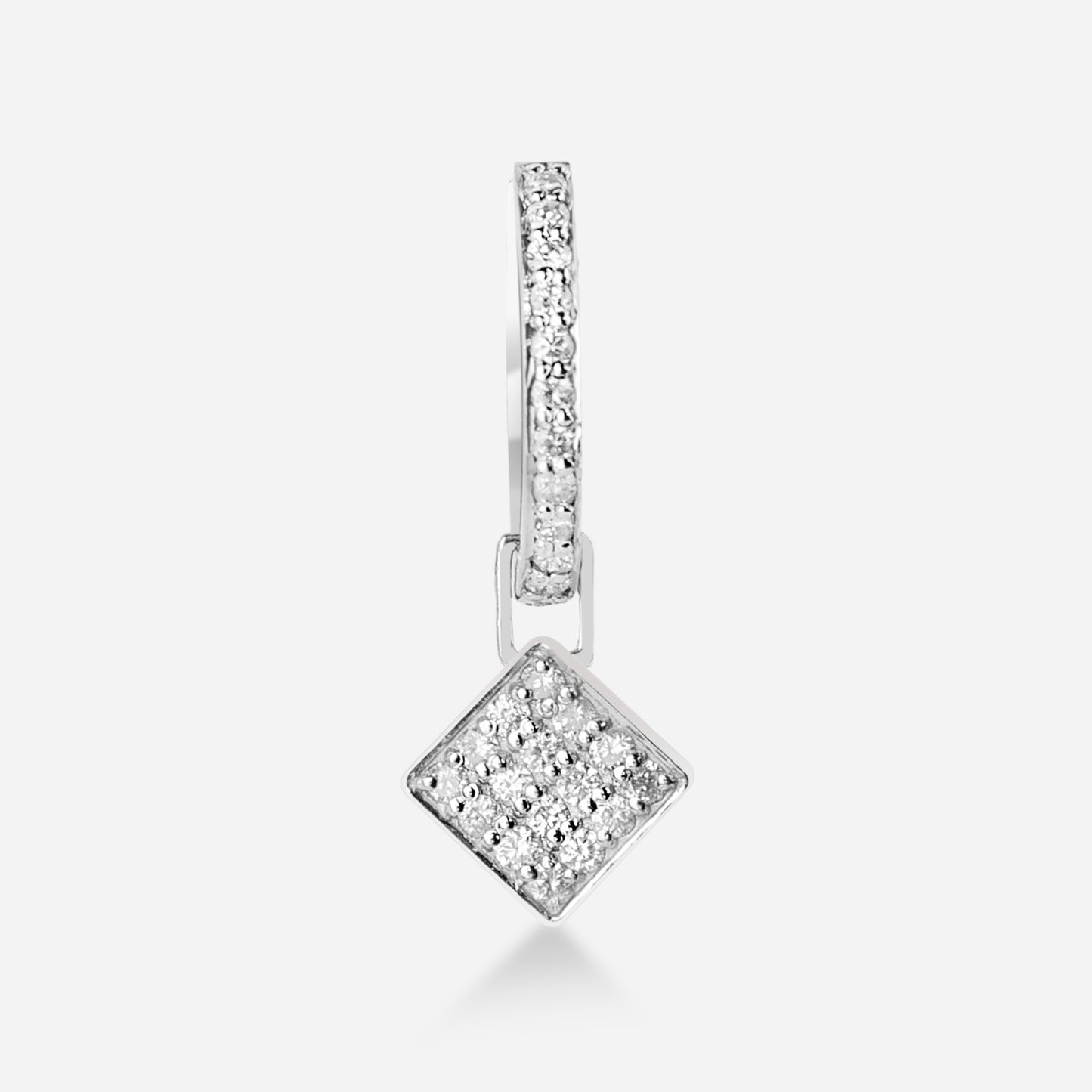 Celestial Hoops with Square Drop