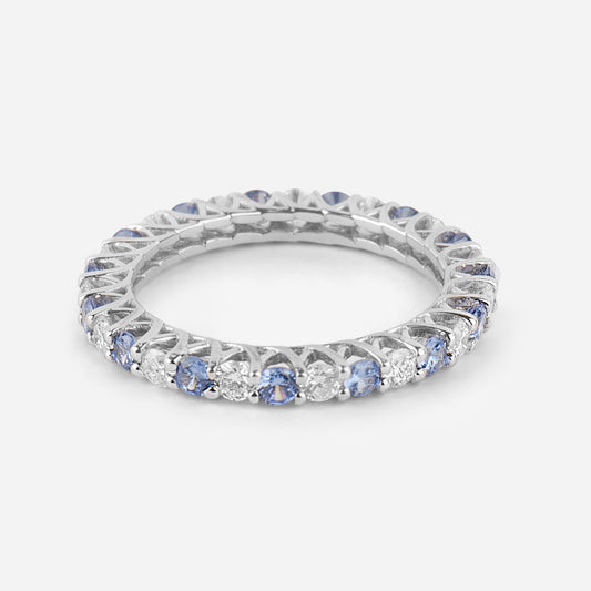 Blue and Diamod Ring Tennis Full