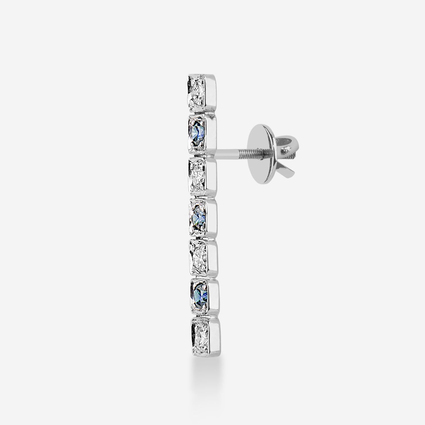 One Line Natural Diamonds & Blue CZ