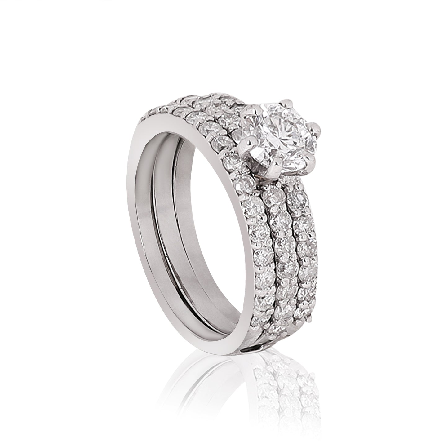 Engagement Ring with Side Jacket