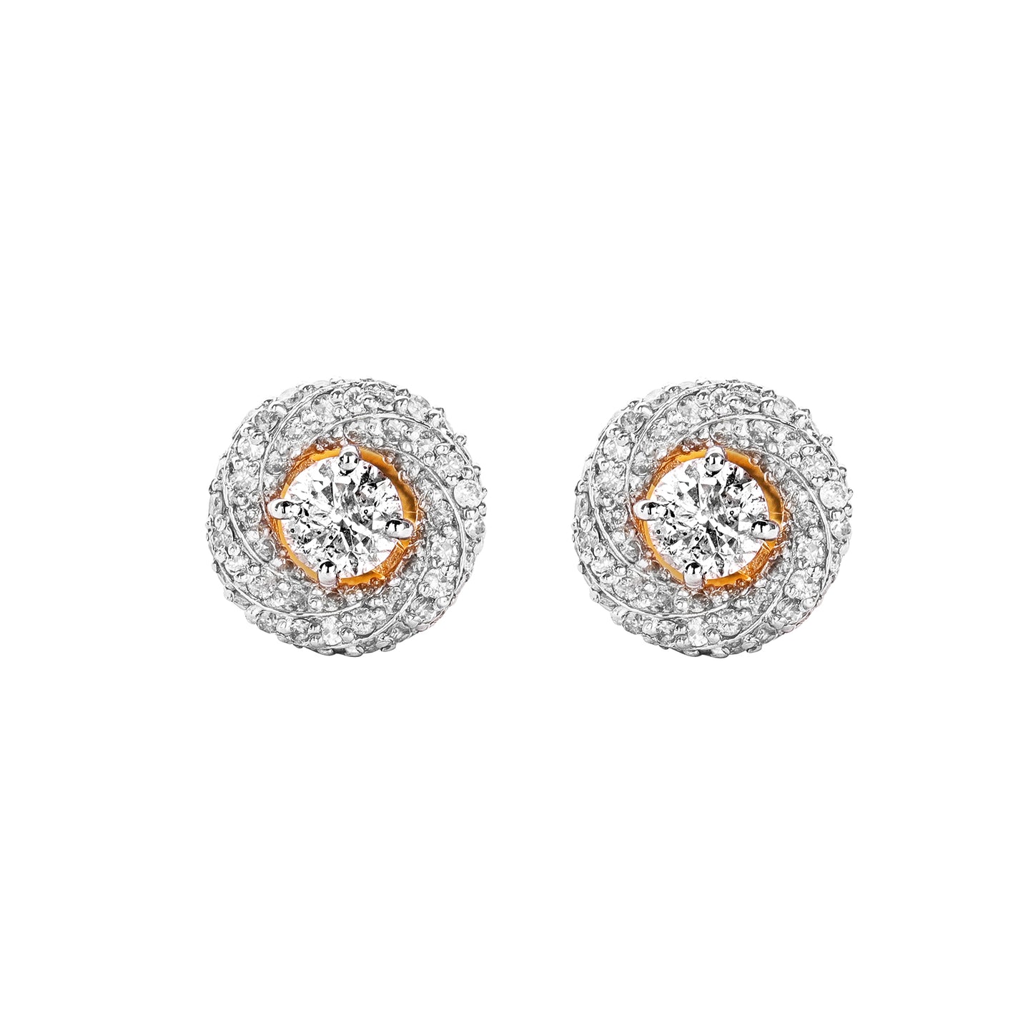 Solitaire Studs with Detachable Diamond Jacket