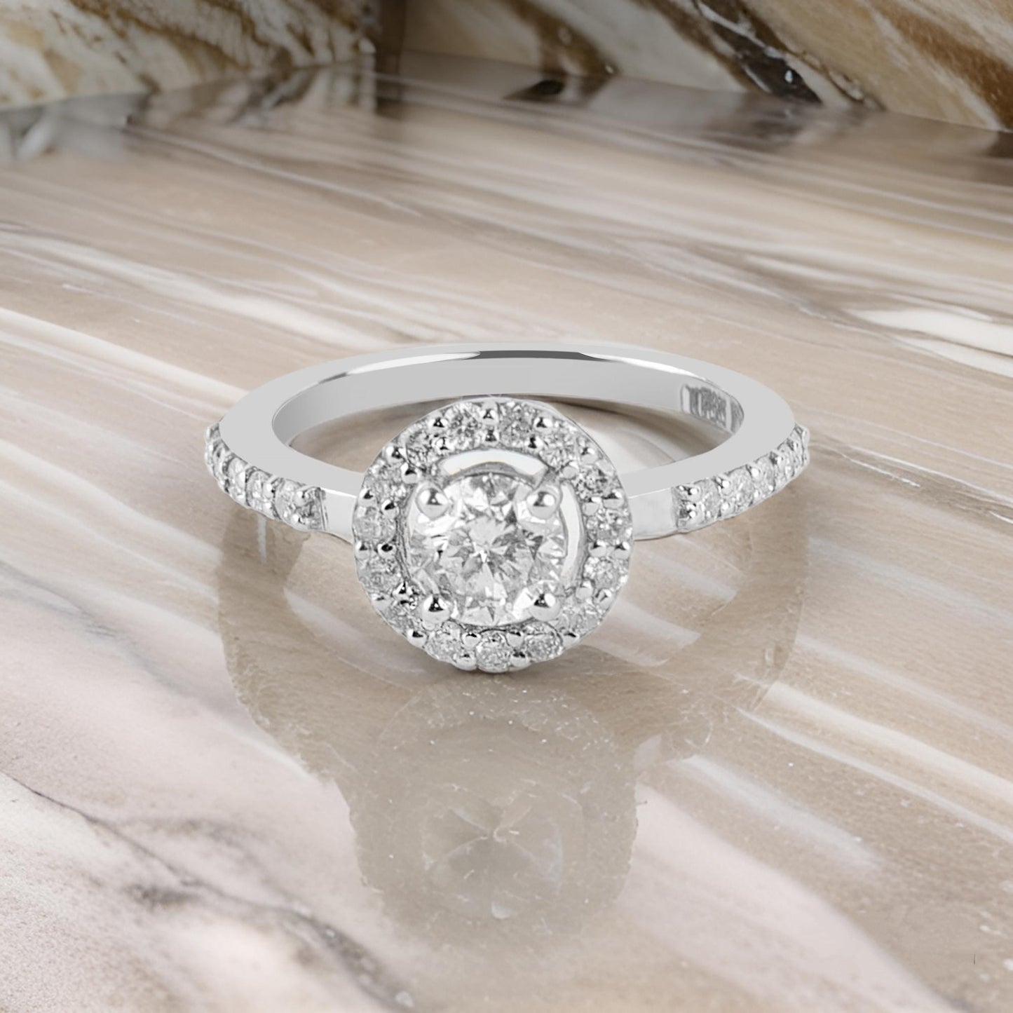 Circle of love engagement ring