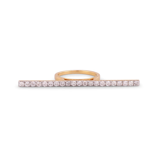 Two Finger Diamond Ring